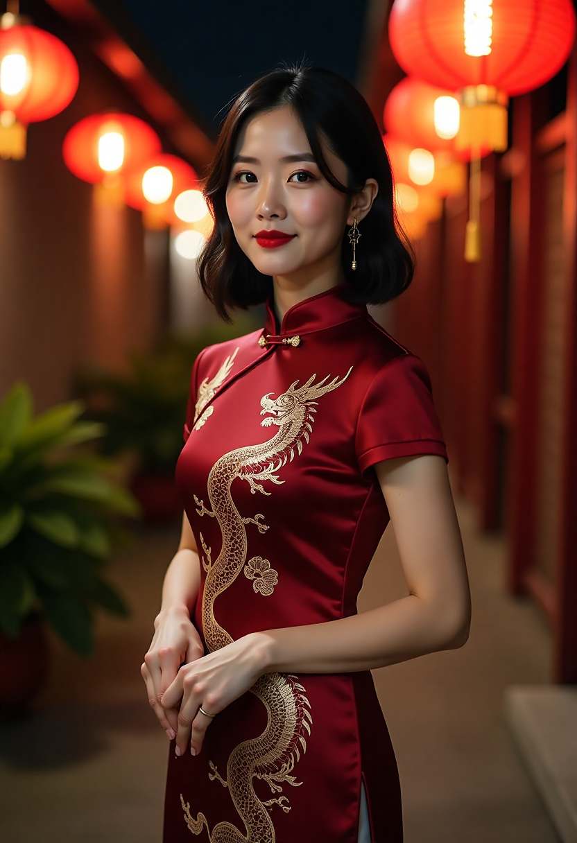 冬日圣诞街景与暖色灯光
